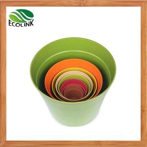 Eco-Friendly bambusa šķiedru augu puķu podi bambusa stādītājs