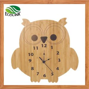 Karikatūra bambusa Wall Clock pūce cūku lācis ziemeļbriežu