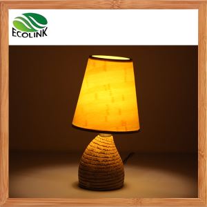 Bambusa galda lampu pie gultas galda lampas