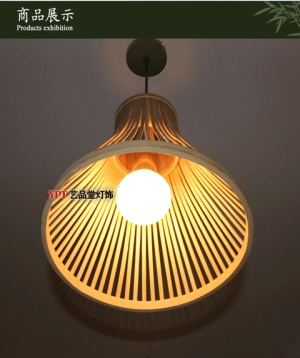 Roku darbs bambusa griestu lampa Pendant Lamp