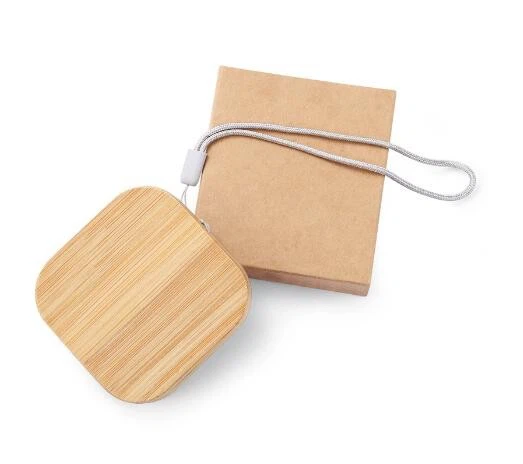 Bamboo Multi USB Data Cable Storage Box